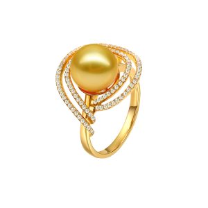 Gold and Diamond Ring At Lulumalls.com